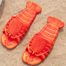 Women's Slippers Size 41-47 Women Shoes Summer Lobster Personality Sandals 2022 New Lobster Non-slip Beach Slippers