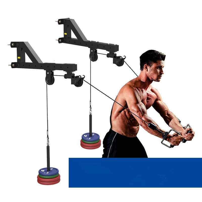 Home Gym Fitness Cable Machine Attachments Workout Triceps Biceps Pulley System Rowing Equipment Drop Down Trainer