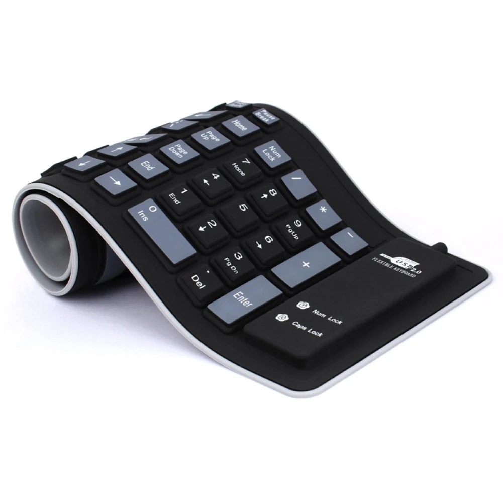 Portable Folding Bluetooth Keyboard Wireless Rechargeable Foldable Touchpad Keypad for IOS/Android/Windows Tablet 103 Keys