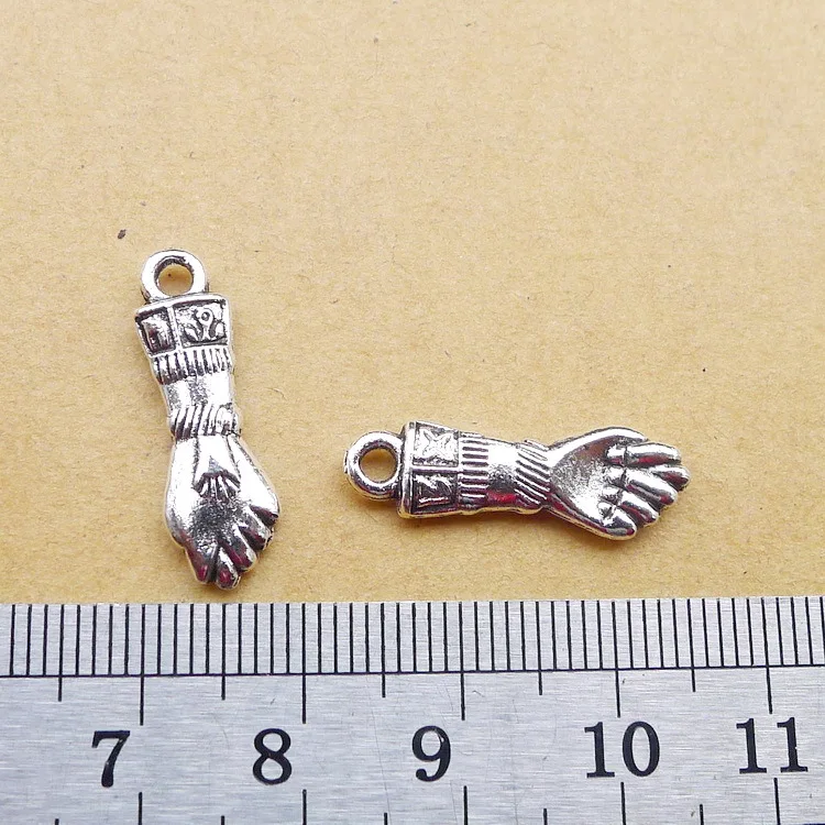 Earring Charms 10 Pieces 22*70mm Antique Silver Color Hand Charms