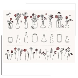 Flower And Vase Clear Silicone Stamps Scrapbooking Crafts Decorate Photo Album Embossing Cards Making Clear Stamps New