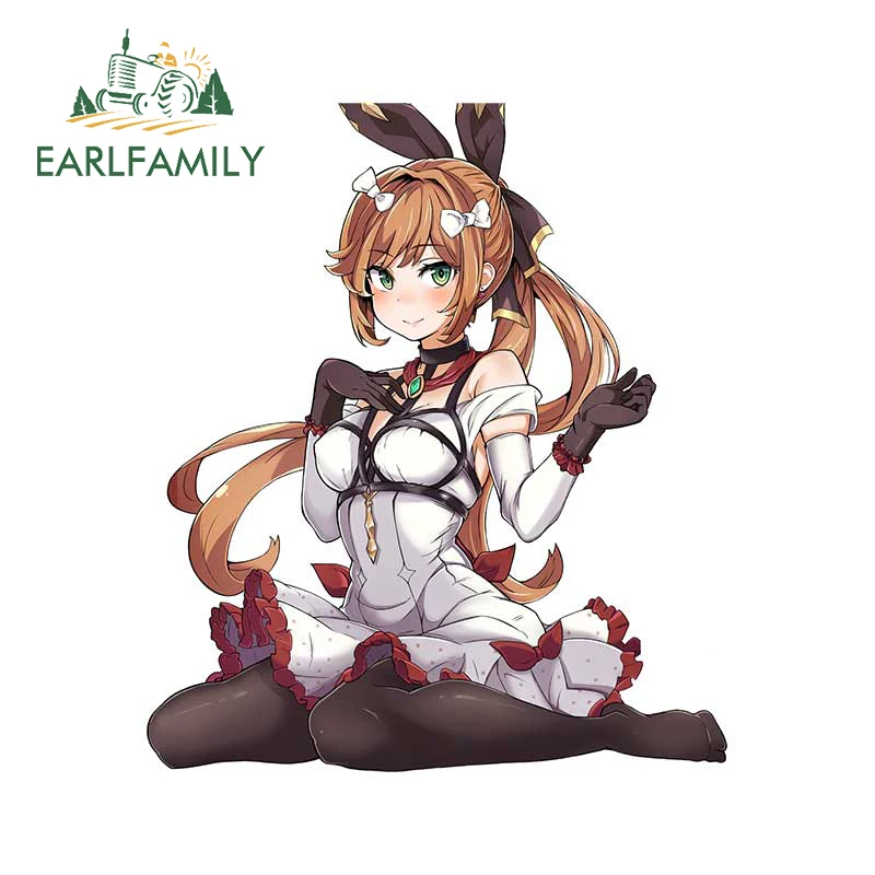 EARLFAMILY 13cm x 11.3cm for Clarisse Granblue Fantasy Car Sticker Personality Waterproof Decal Creative Bumper Laptop Decor