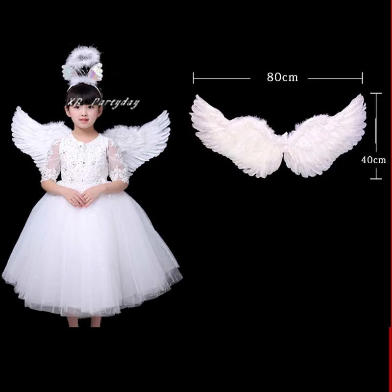 Ailes d'ange en plumes colorées pour enfant, adulte, fille féerique, accessoires de Cosplay, décoration de fête de mariage, décor de maison