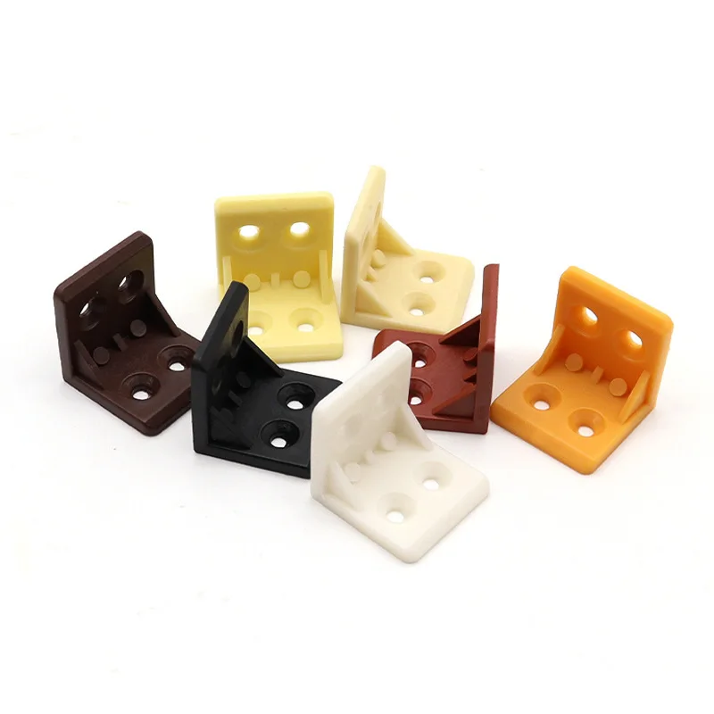 

10pcs Nylon plastic thickened Corner Brackets 90 degree angle No Cover corner code for Furniture Cabinet Hardware Accessories