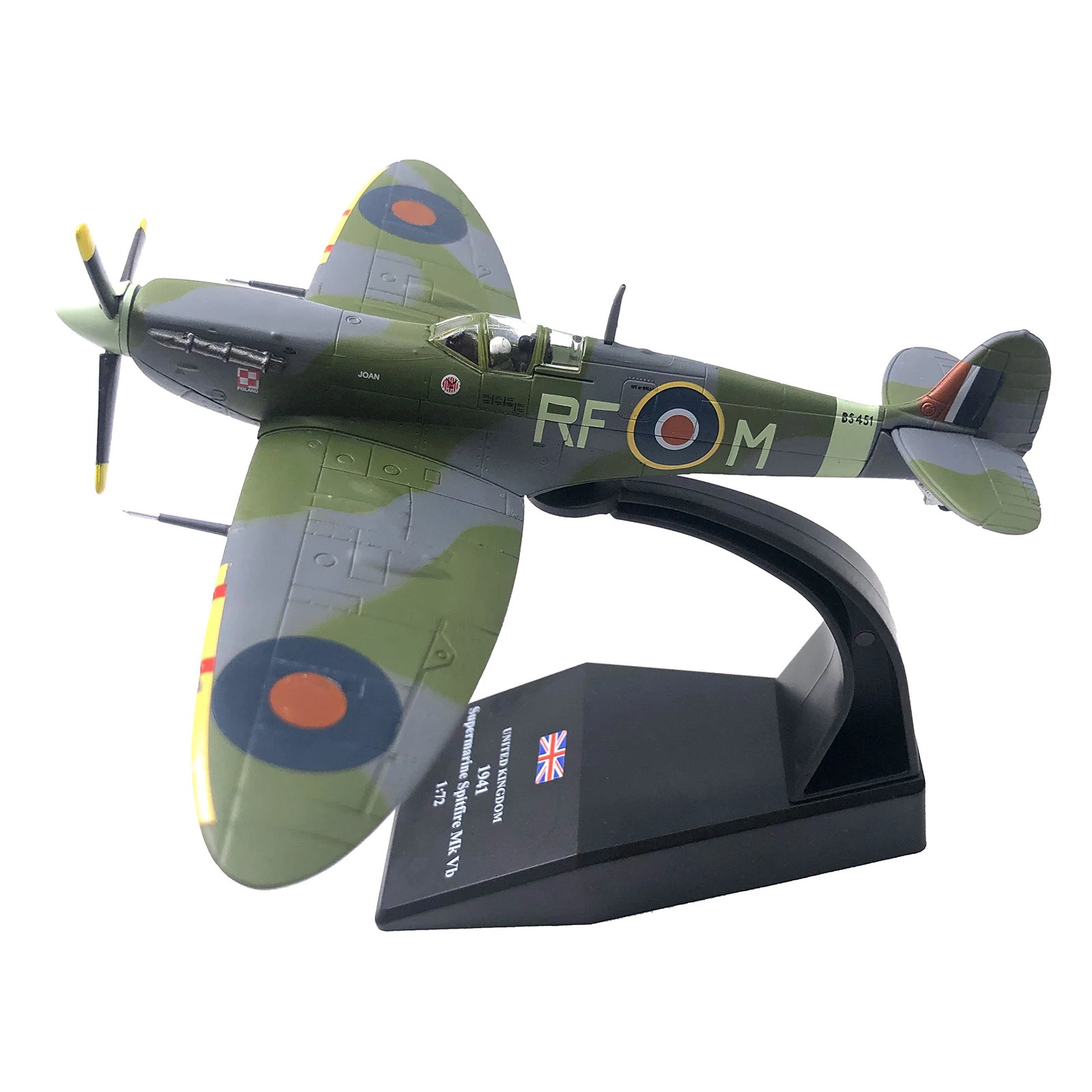 1/72 Scale British Airplane Diecast Metal Plane Aircraft Model Children Toy Spitfire Fighter Alloy Diecast Plane Model