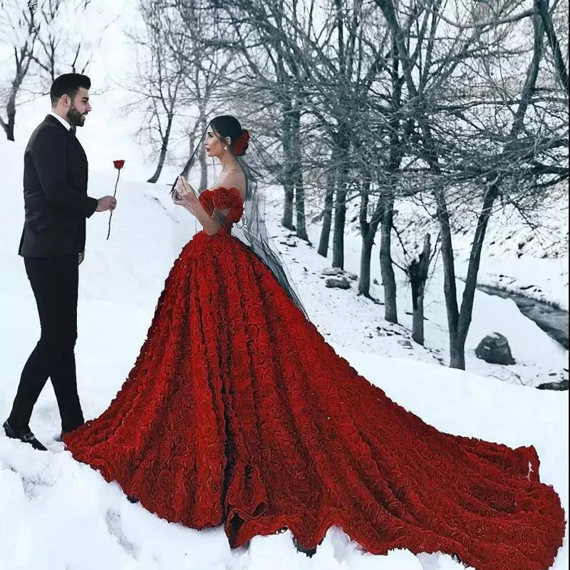 Lindo vestido de noiva vermelho plus size, feito sob encomenda, vestido de casamento longo trai