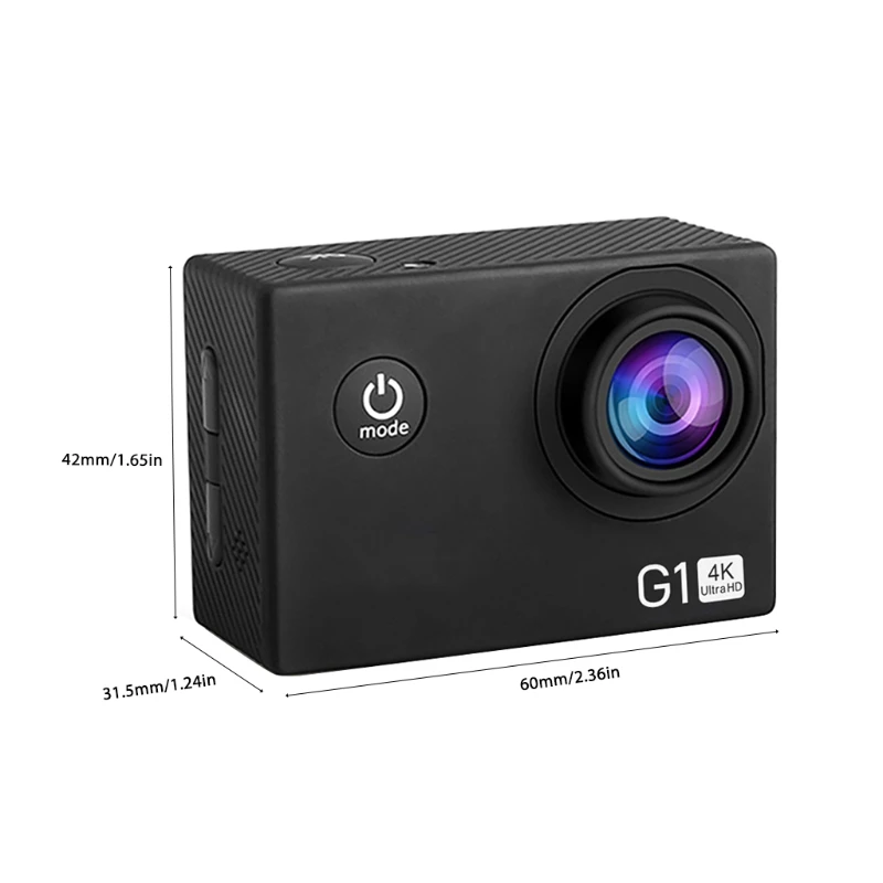 4K Ultra HD 60fps Mini Action Camera 30m Waterproof 4k Sports Camera Dash Cam Video Record Camera Action Camera Action Cam