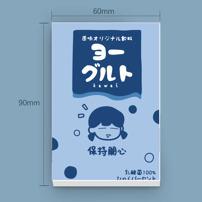 Japanese Cartoon Cute Memo Pad 100pages Mini Notebook Students Learning Notes Kawaii Stationery Message Paper school supplies