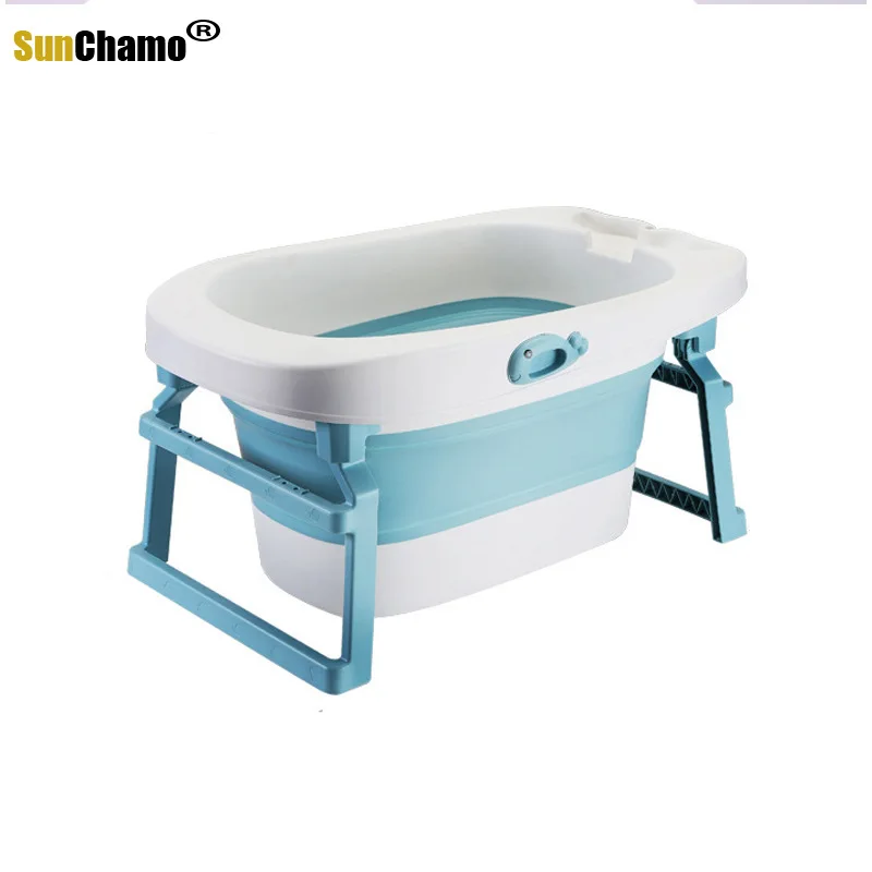 2022 Hot-sale Folding Baby Shower Bathtub Bathroom Accessories Safety Security Children Foldable Stand Non-Slip Shower Bathtub