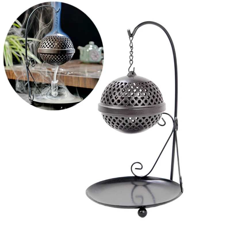 

Iron Frame Hanging Spherical Backflow Incense Burner Iron Coil Incense Burner