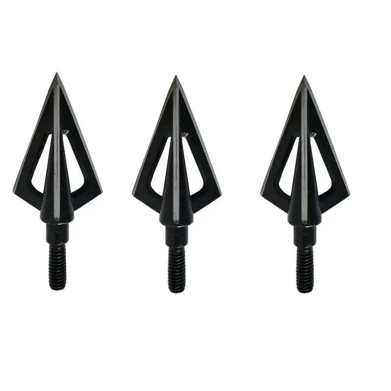 3/6/12pcs 100Gr Archery Blade Arrowhead Stainless Steel Broadhead 3 Blades Target Point Tips Hunting Arrow Accessory