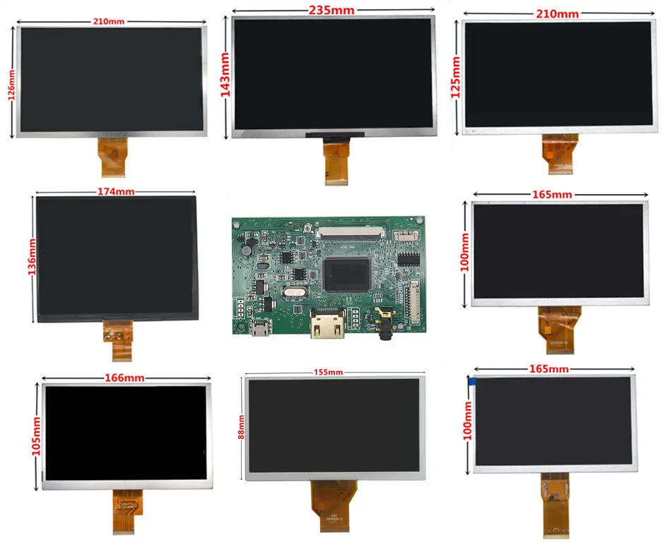 Multipurpo 6.5/7/8/9/10.1 Inch Screen Display LCD Monitor Driver Control Board Audio HDMI-Compatible