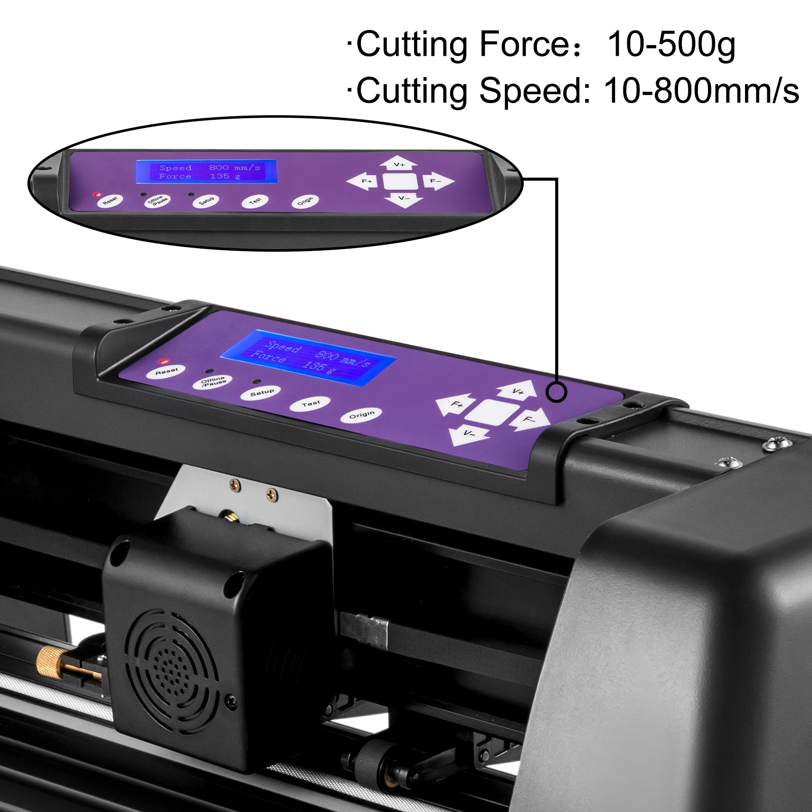 Vevor 14in Desktop Vinyl Cutter U-Disk Off-Line 375Mm Lcd Panel Vinyl Plotter W/Signmaster software Kaart Papier Etsen Machinen