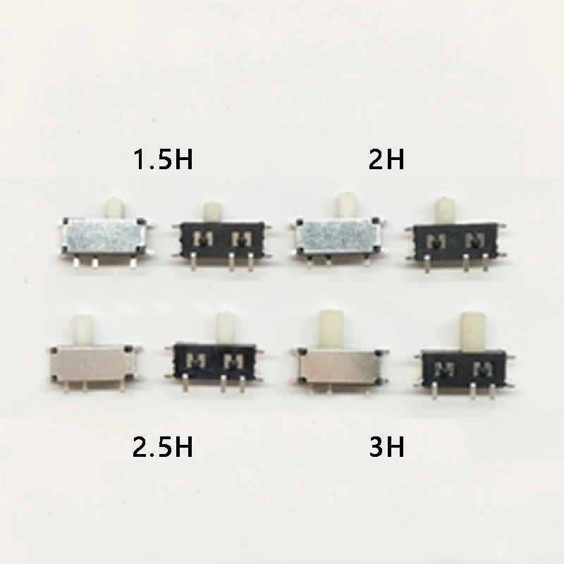 10pcs MSK12C01 MSK-12C01 micro slide switch power supply switch small pull switch 7 p 7 needle miniature toggle switch MSK12C02