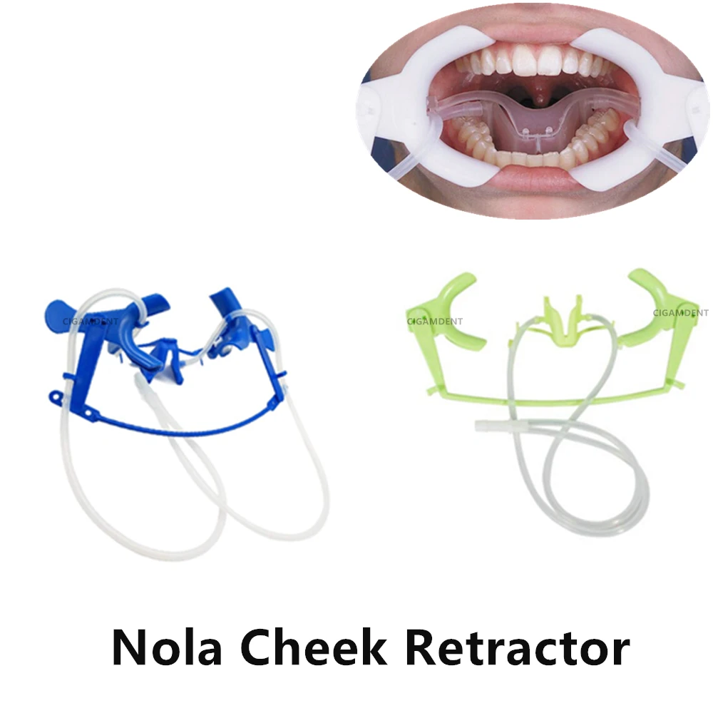 Dental Orthodontic Nola Lip Cheek Retractor Dry Field System Adjustable Mouth Opener Suction Tubes Saliva Aspirator