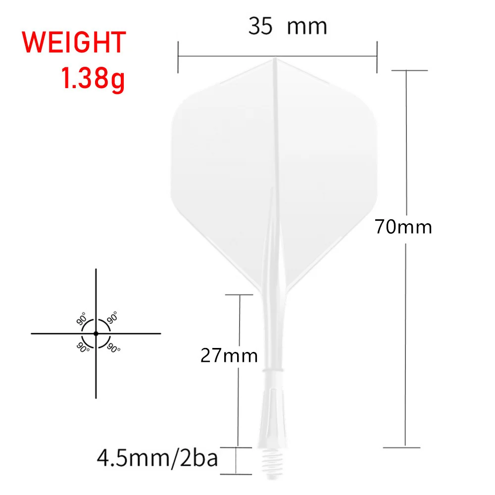 Fox Smiling 3pcs Dart Flight With Dart Shaft In-one 2BA Screw Durable Anti-fall Professional Dart Accessories