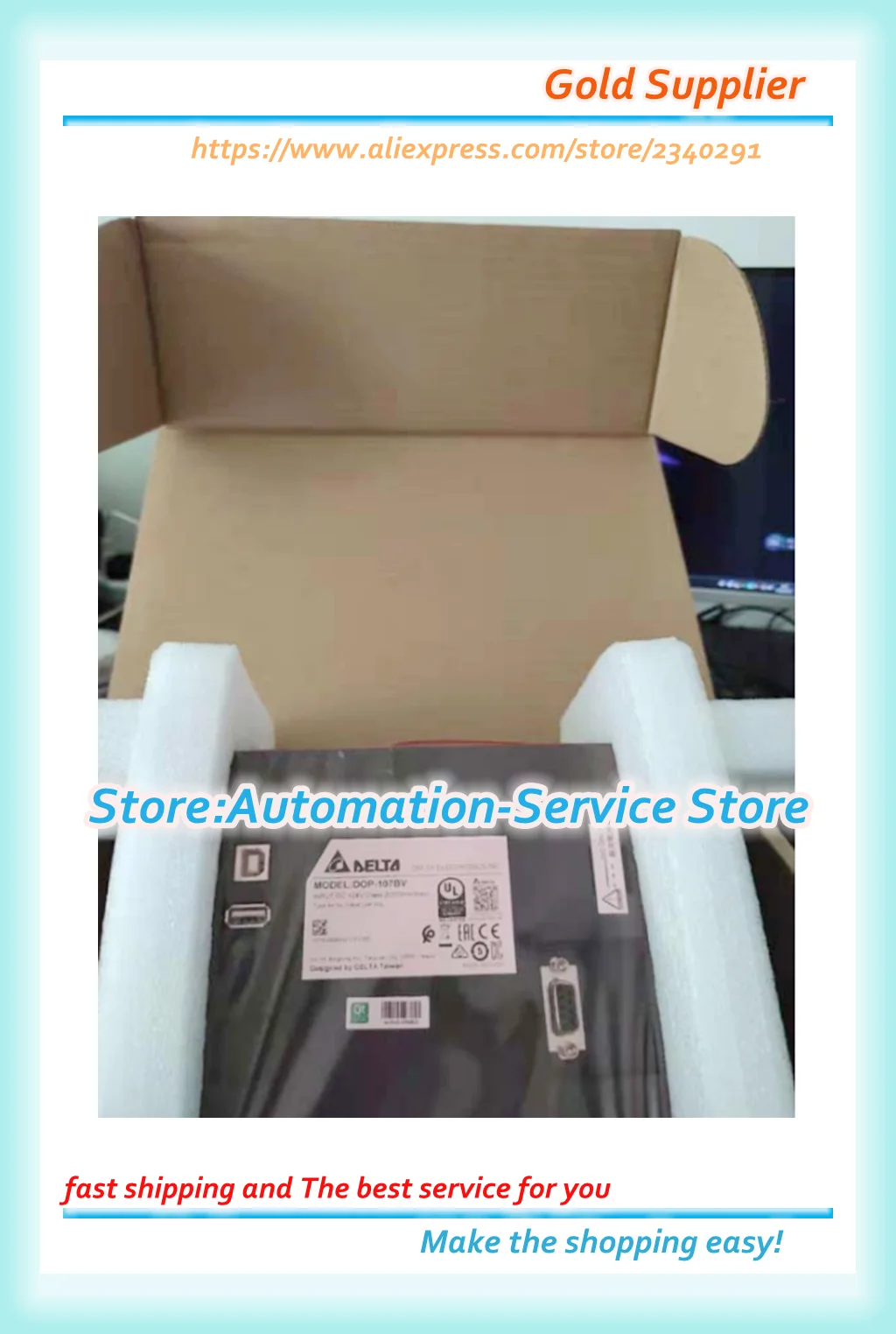 Painel Delta Touch HMI, DOP-107EV, DOP-107WV, DOP-107BV, DOP-107EG, DOP-107DV, DOP-107CV, Novo, 7"