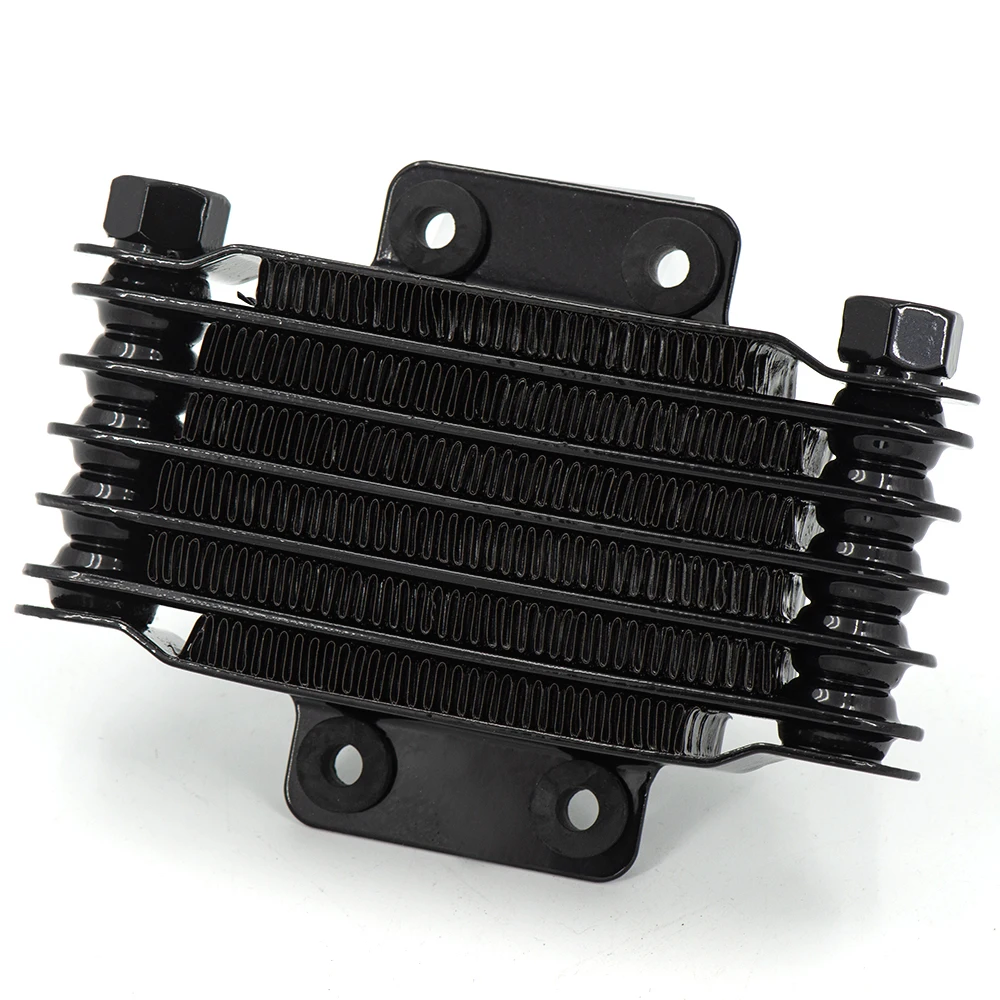 Black&Silver Universal 6 Rows Motorcycle Oil Cooler High Quality Engines Oil Radiator 190MM Motorcycle and Car Accessories