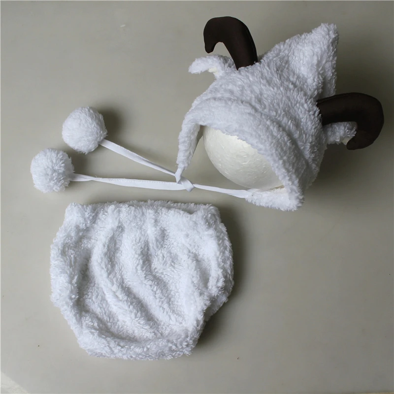 0-6 Months Baby Photography Clothing Sheep Clothes Sets Outfits Bebe Boy Girls Souvenir Picture Clothes Cute Adorable Hat