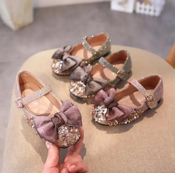 

Girls Shoes Princess Shoes Girl Single Shoes Butterfly Knot Dress Shoes Child Party Shoes Kids Knot soft bottom girl baby