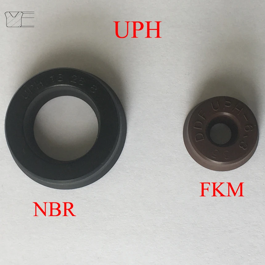 UPH 6*12*5 6x12x5 8*16*8 8x16x8 Brown FKM FPM Rubber Dustproof Groove Two U Lip Hydraulic Piston Rod O Ring Gasket Oil Seal