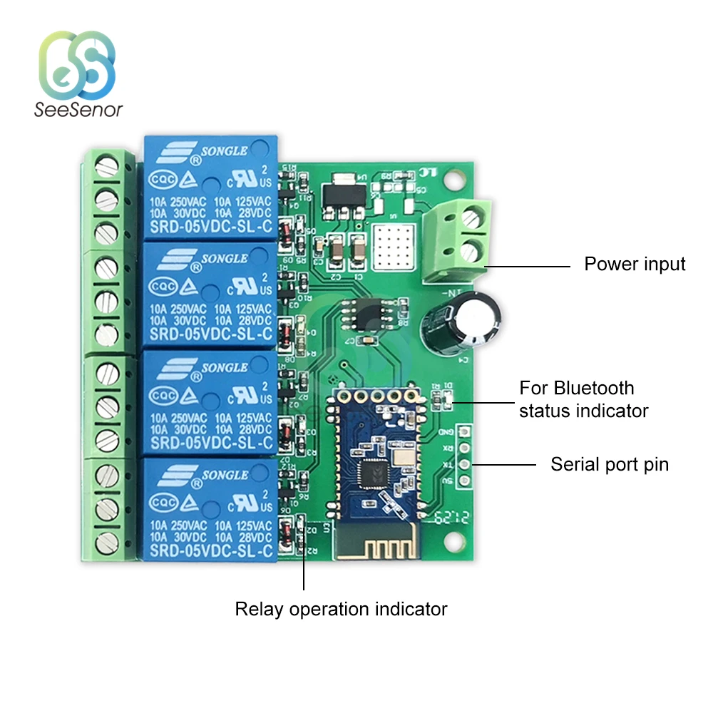 BLE moduł przekaźnika 1 2 4 sposób kanał DC 5V/12V internetu inteligentny pilot zdalnego sterowania przełącznik telefonu komórkowego bezprzewodowy