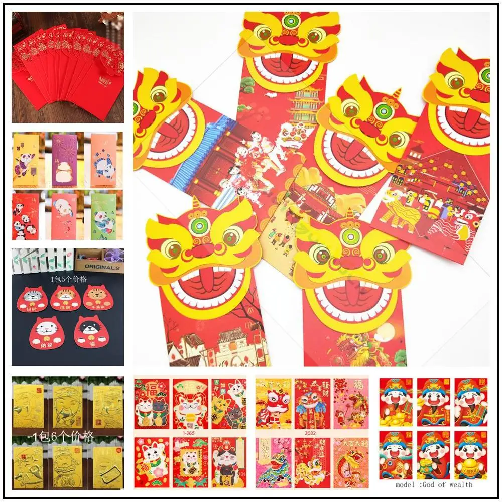 retro hollow Fu red envelope big size lucky money bag housewarming wedding chinese new Year gift money packet child red pocket