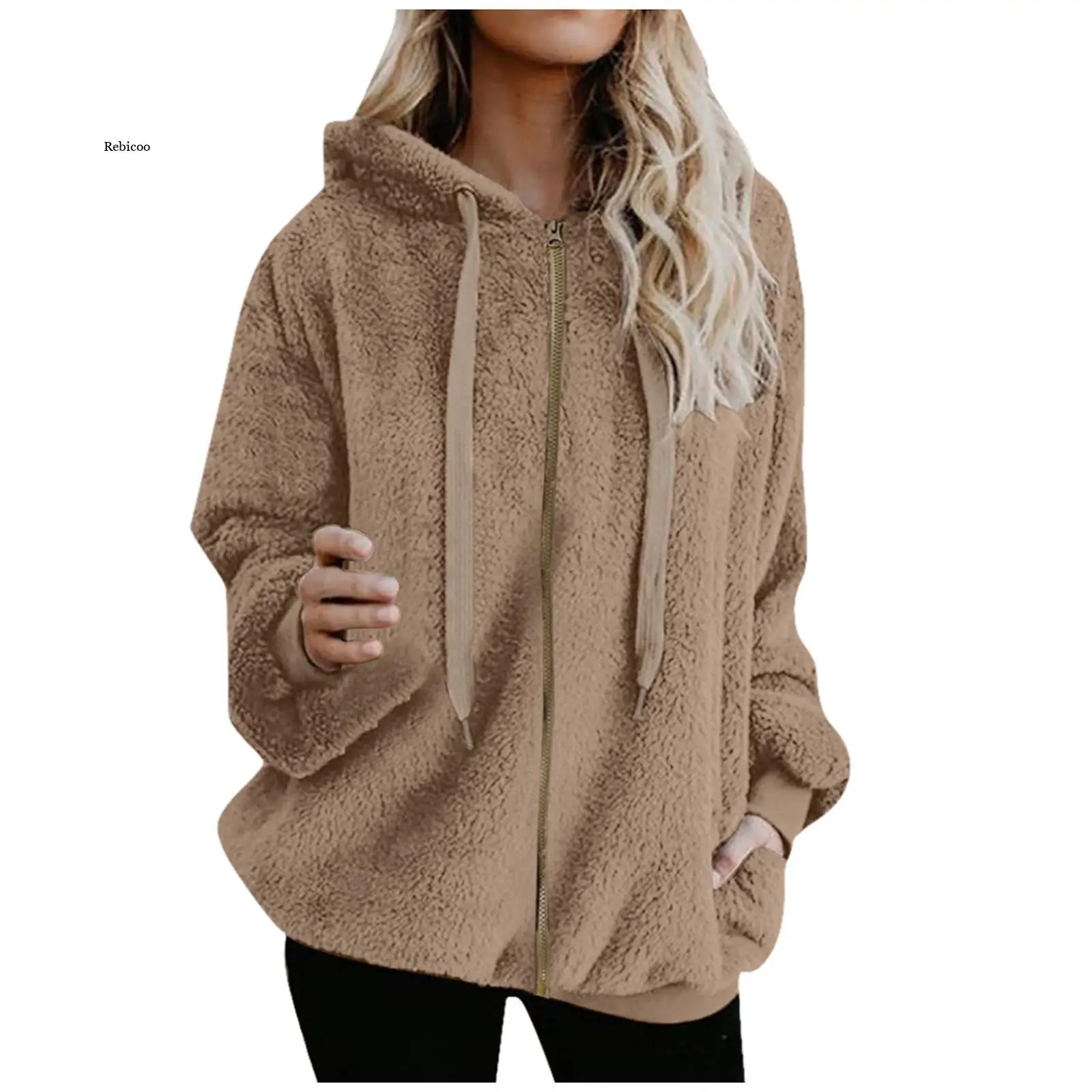 Autumn Winter Faux Fur Coat Women Fashion Warm Jacket Casual Soft Zipper Fur Jacket Plush Overcoat Female Teddies Coat New