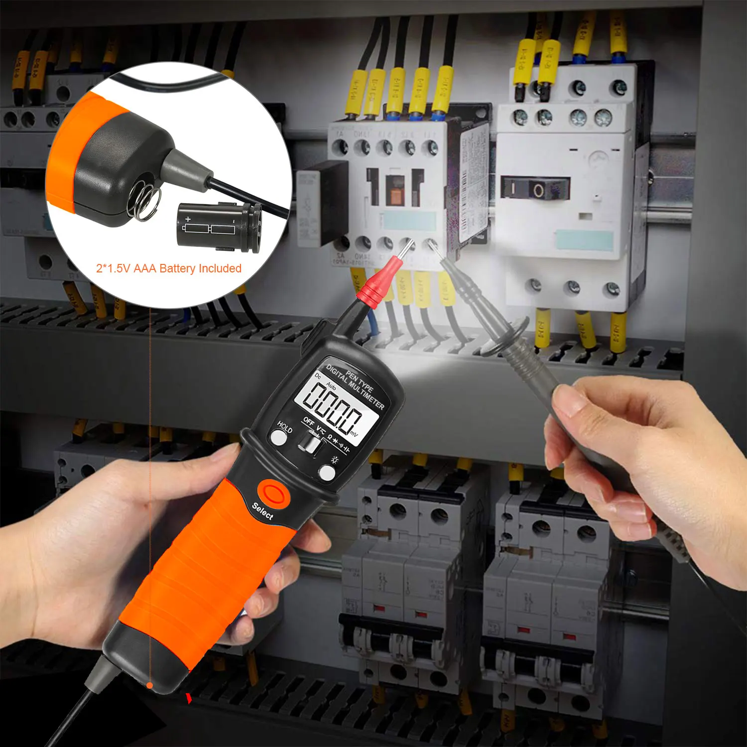 

BTMETER BT-38B Digital Pen Type Multimeter AC DC 600V Voltage Tester 20M Ohm Resistance Meter with Diode Test, Continuity Alarm