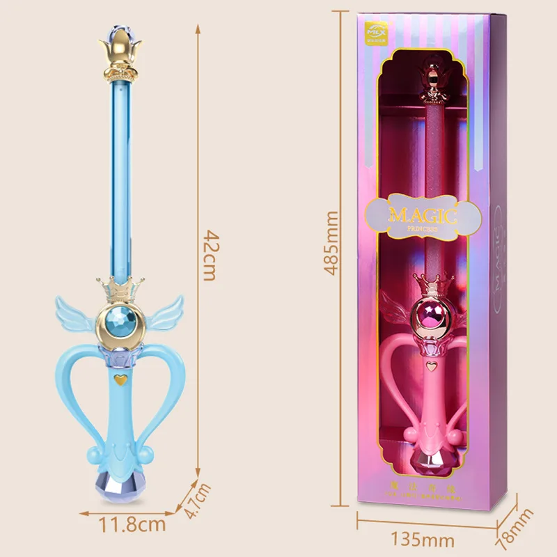 Electric Flashing Sounding Magic Stick Girls Toy Cosplay Sailor Moon Princess Magician Music Magic Sword Pretend Play Kids Toy