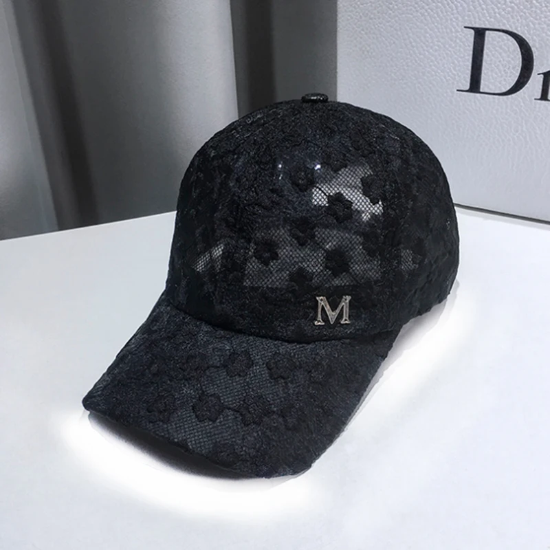 Brand Summer Lace Hat Cotton Baseball Cap For Women Breathable Mesh Girls Snapback Hip Hop Fashion Female Caps Adjustable