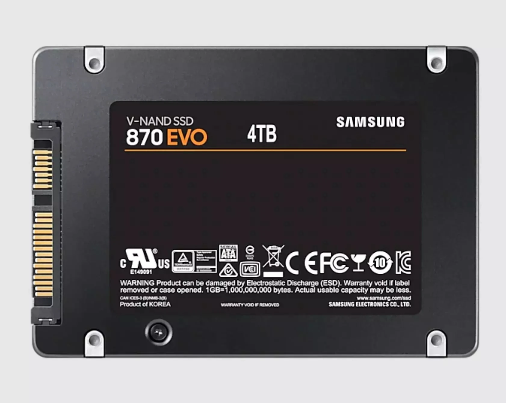 Imagem -05 - Samsung-disco Rígido Ssd Interno Disco de Estado Sólido Hdd Sata3 25 Polegadas Hdd 4t Também Também 500gb 250gb para Laptop Desktop pc hd 870 Evo