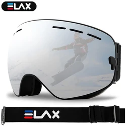 ELAX BRAND NEW Double Layers Anti-Fog Ski Goggles Snow Snowboard Glasses Snowmobile Eyewear Outdoor Sport Googles