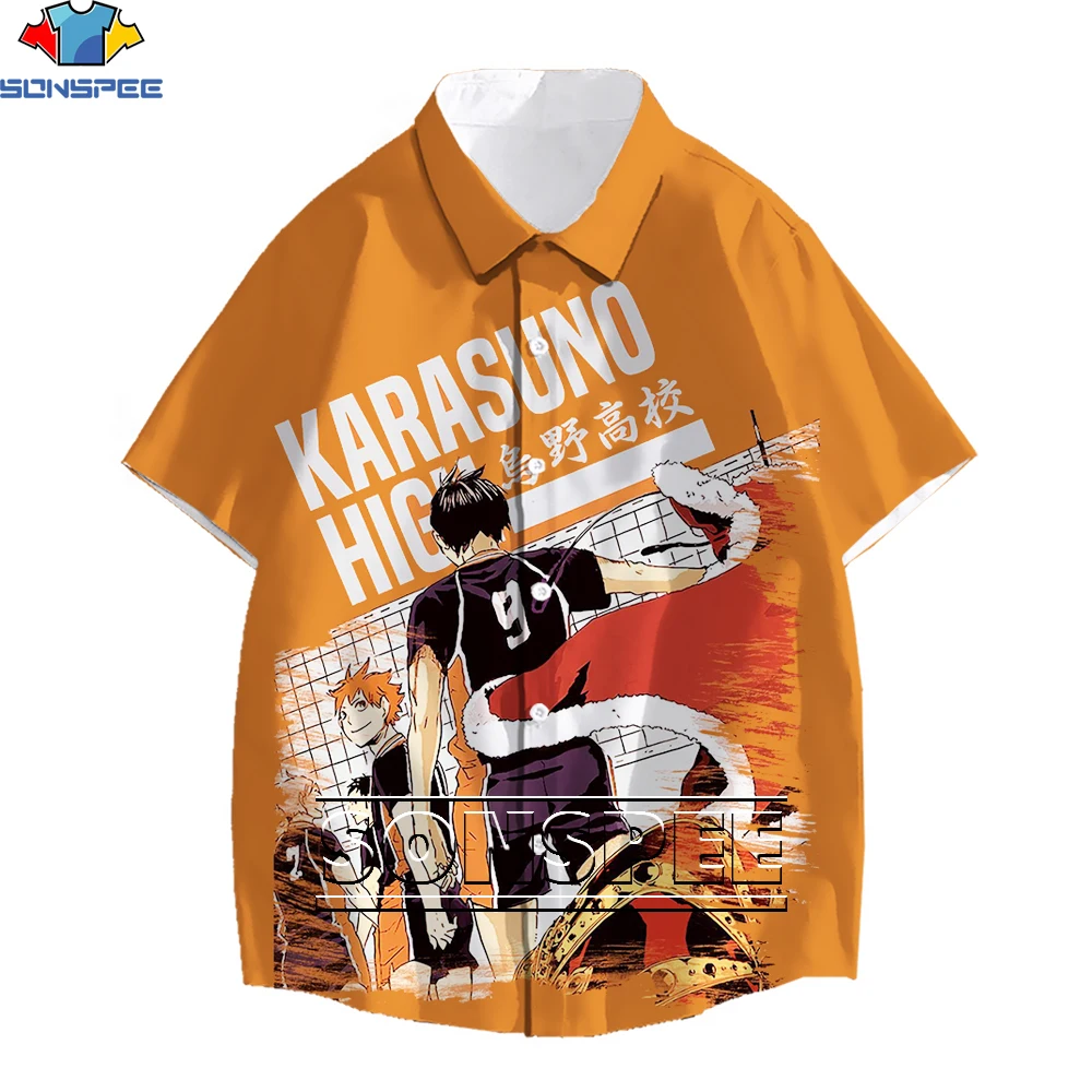 

SONSPEE Volleyball Sports Anime Haikyuu Shirt 3D Printing Men Women's Summer Harajuku Funny Man Oversize Shirts Kid Blouse Top