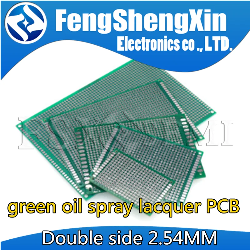 1pcs panel Universal Board double side 2.54MM green oil spray lacquer 2X8  3X7 4X6 5X7 6X8 7X9 8X12 9X15 10x15 15x20 30*40 CM