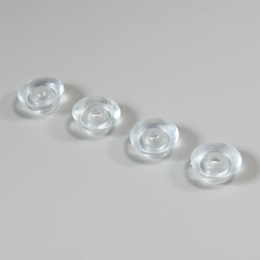 50/100/200/500/1000PCS Transparent Silicone 20x8x12mm Round Soft Anti-slip Foot Pad for Furniture Feet Chair Sliders Pads