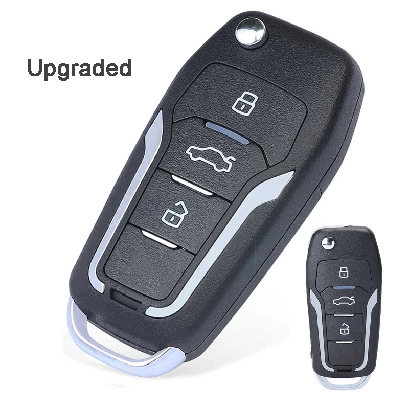 KEYECU 433MHz 4D62 Chip Origianl/ Upgraded Flip Folding 3 Button Remote Key Fob key for Subaru Forester 2008 2009 2010 2011 2012