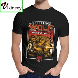 Man's T-shirt Vintage Arcade Game Operation Wolf Nice Cotton Leisure Round Collar Retro La Camiseta