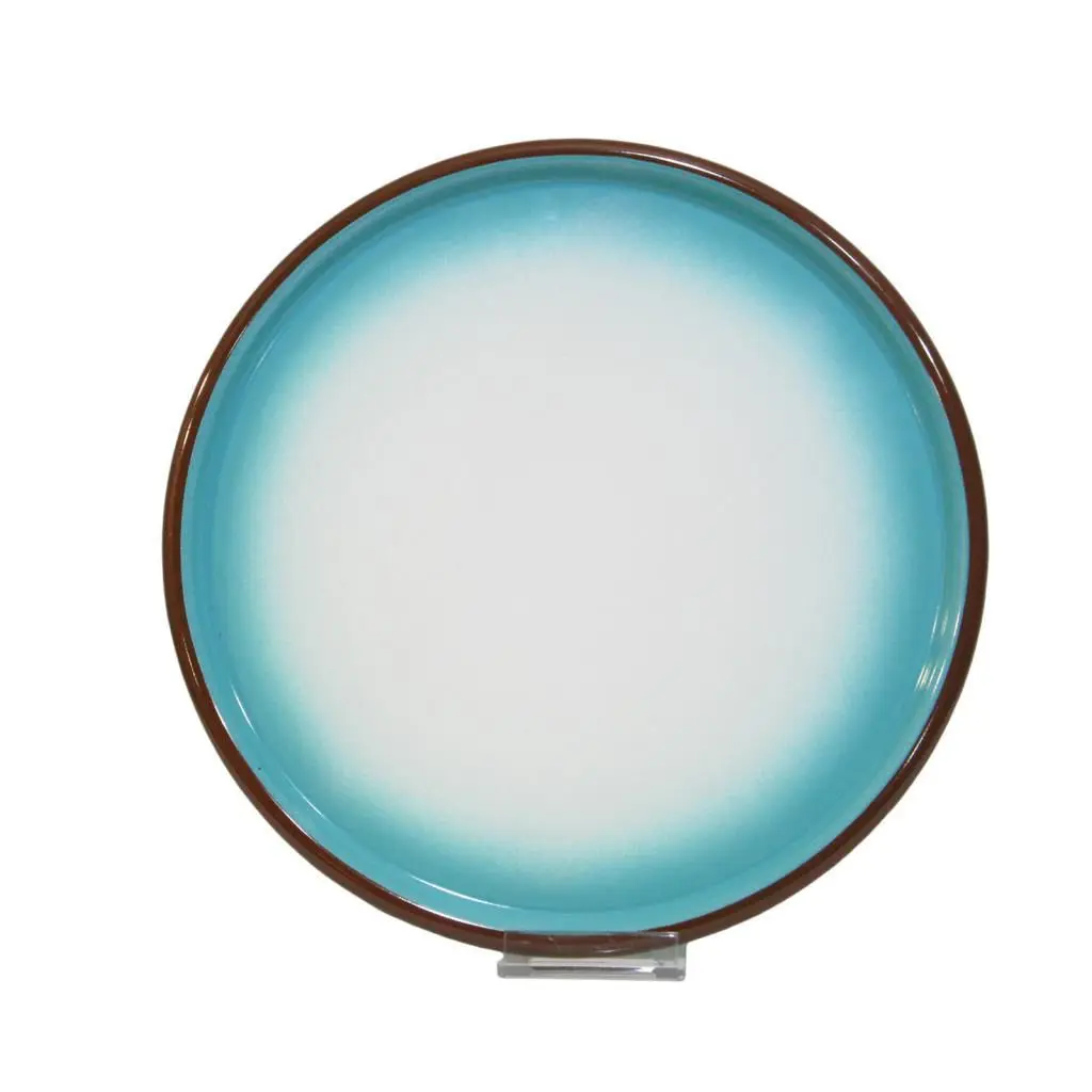 DOLBOVI Lunart Enamel Round tray 28cm Gradient Teal tray поднос plateau de service