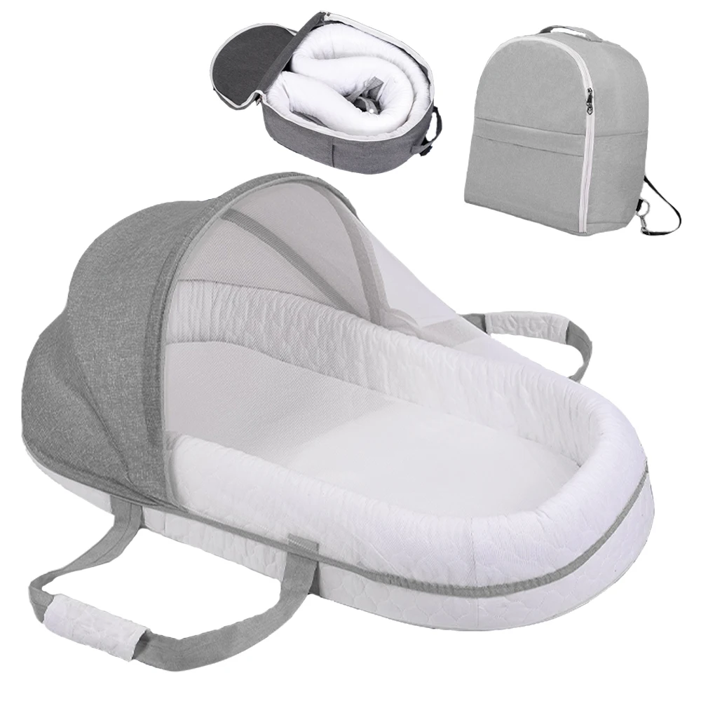 Lit de Voyage Multifonction Portable pour Bébé, Nid de Couchage, Berceaux Portables pour Nouveau-Né, Confortable et Sûr