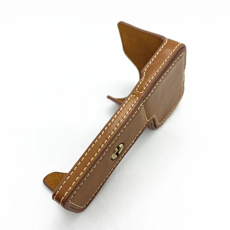 แบบพกพา PU กล้องหนังครึ่งฝาครอบสำหรับ SONY A6600 เปลือกป้องกันแบตเตอรี่