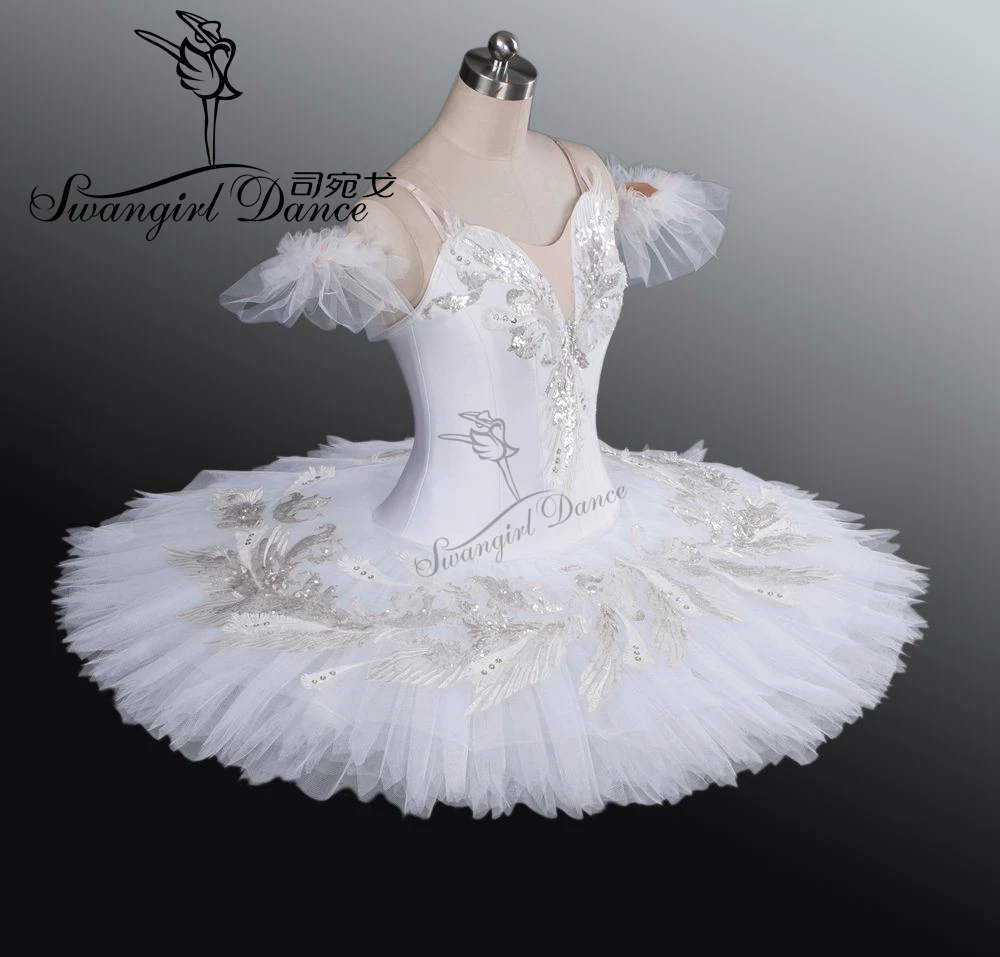 Adult White Swan Lake Ballet Tutu Girls Professional for Performermance Classical ballet tutu pancake BT9035