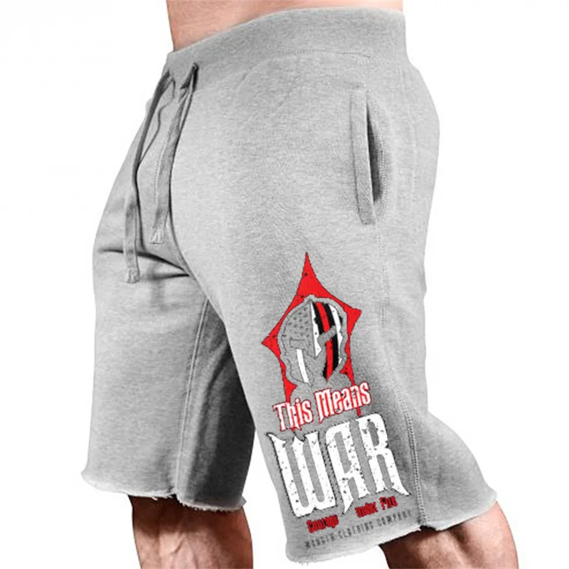 Men New Cotton Shorts Men\'s loose Short Trousers Fitness Bodybuilding Jogger Mens Brand durable Sweatpants Fitness Workout Short