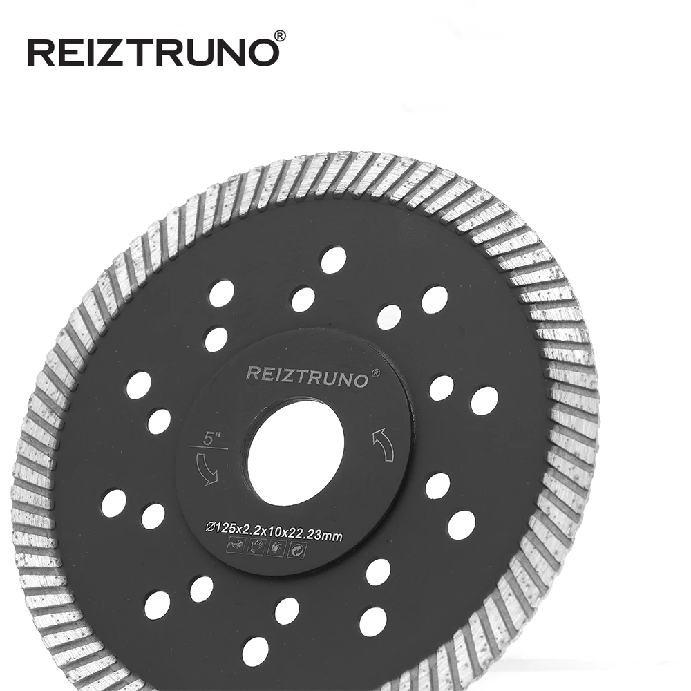 REIZTRUNO 125mm Diamond Saw Blade 5-inch Turbo rim Blade for concrete granite cutting tools with Reinforced central core