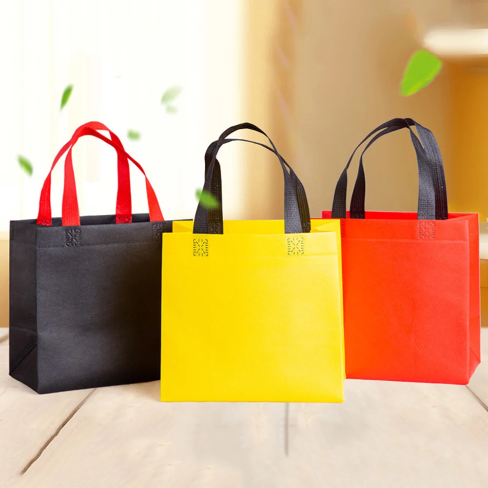 Casual Foldable Shopping Bag Women Reusable Fabric Non-woven Tote Bag Pouch Lunch Eco Bag Grocery Bag Handbag High Quality