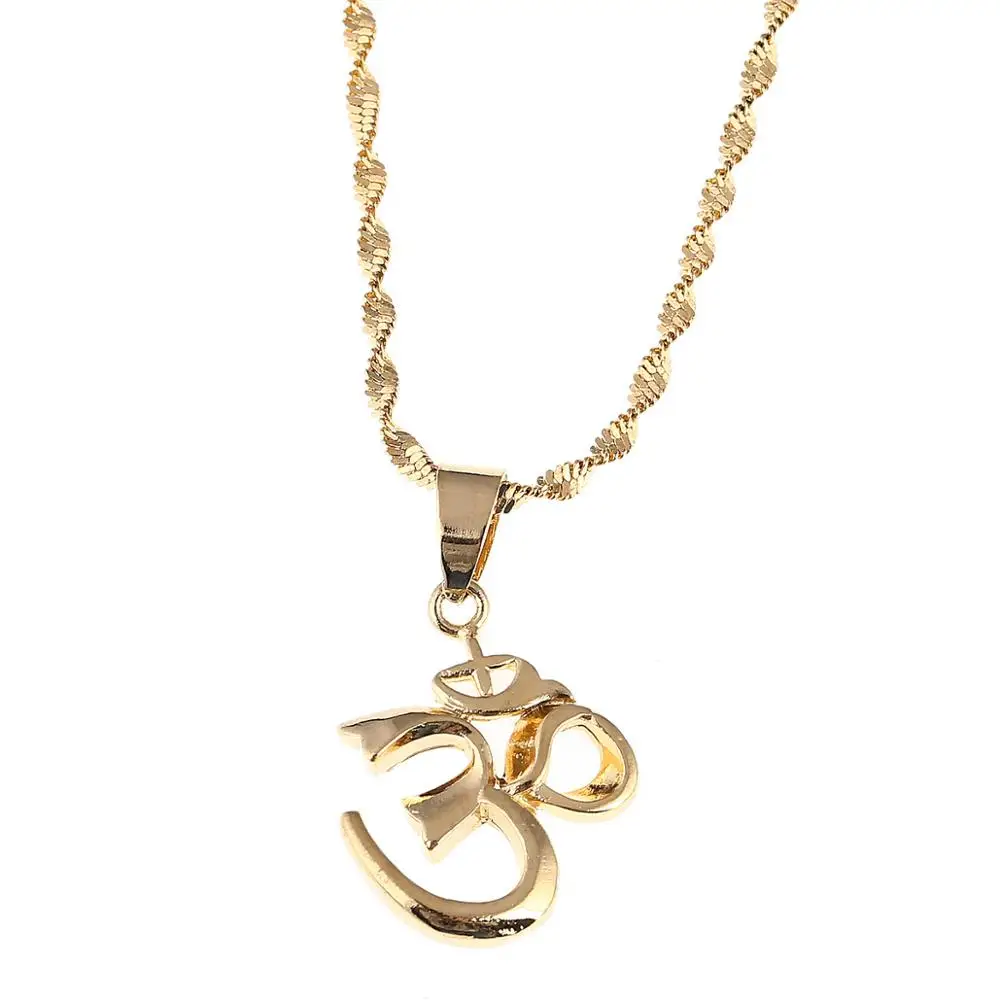 Hinduism Pendant Necklace Yoga Meditation Aum Om Ohm Sanskrit India Symbol Jewelry