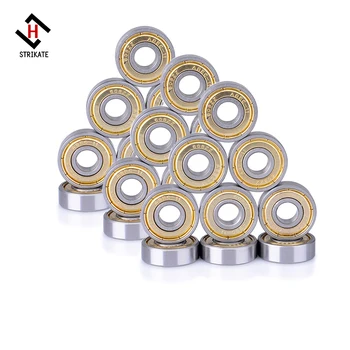 100 adet yüksek hızlı ABEC 11 Retro gümüş kaykay rulmanı 608 ZZ kaykay rulmanı s çift ekranlı minyatür rulmanlar