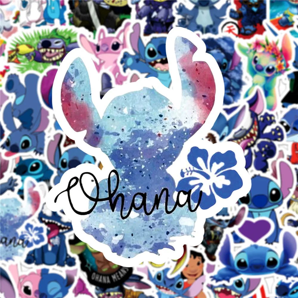 10/30/50PCS Cute Lilo & Stitch Stickers Aesthetic DIY Water Bottle Laptop Skateboard Classic Cartoon Decals Kids Sticker Packs