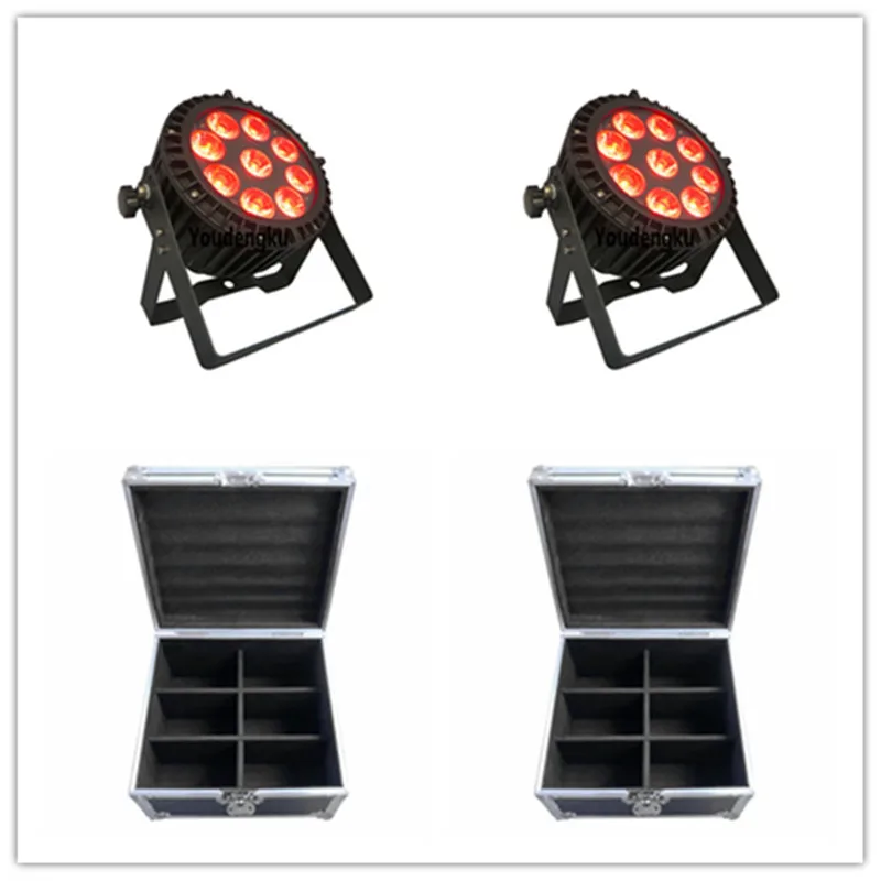 

12pcs with flightcase Outdoor Waterproof LED Slim Flat Par 64 dmx 9x15W RGBAW 5in1 outdoor led par 64 light ip65