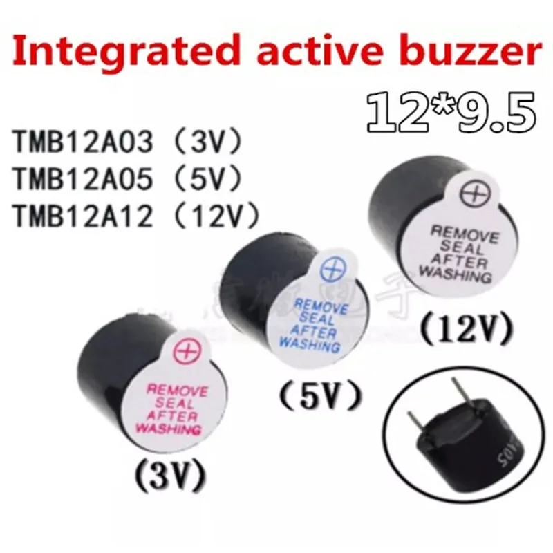 

10pcs/lot Active buzzer 3V/5V/12V TMB12A03 TMB12A05 TMB12A12 Active Buzzer Magnetic Long Continous Beep Tone 12095 12*9.5mm